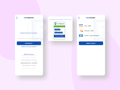 ParkBoston App Redesign design interfacedesign ui ux visual design