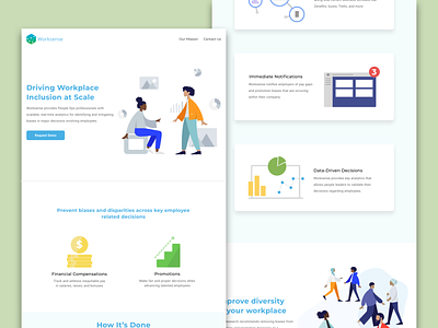 Worksense Analytics Home Page design ui ux visual design webdesign