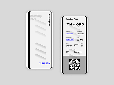 Daily UI 024 Boarding Pass boarding pass daily 100 challenge daily ui 024 dailyui design designer ui design user experience user interface ux design
