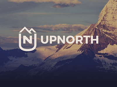 UpNorth logo branding climbing logo mountain mountaineering travel upnorth web design website