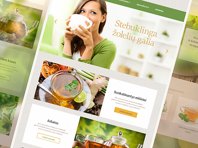 E-Shop design beauty e shop design health tea web design zolele.lt