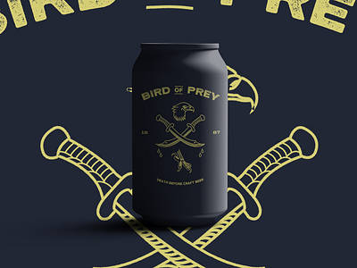 Bird of Prey Beer art beer beer can brand branding character clean design flat graphic design icon identity illustration illustrator lettering logo minimal type typography vector