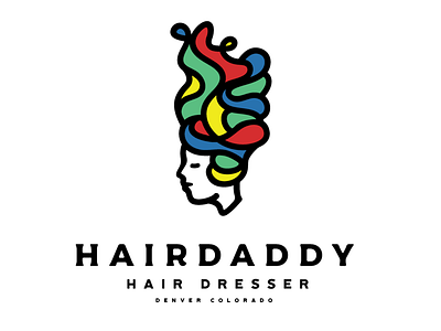 Hairdaddy adobe art brand branding character clean design flat graphic design icon identity illustration illustrator lettering logo minimal photoshop type typography vector