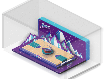 #snowglobe Utah Jazz 2020 concept custom design illustration nba snowglobe utah jazz vector