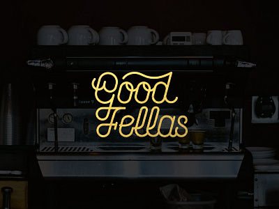 Good Fellas Logo coffee gold good fellas logo monoline pop up shop script