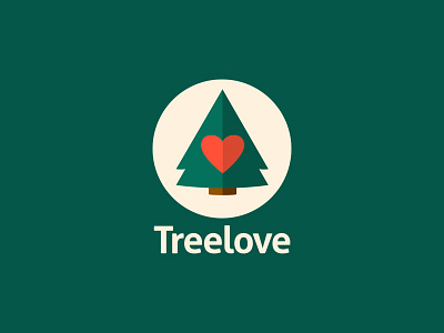 Treelove Logo app brand disc discgolf golf green heart logo love tree treelove