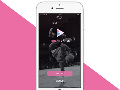 Daily UI: Sign Up breakdance dailyui ios iphone login mobile pink registration signup splash ui