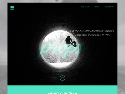 PROPS Landing Page dailyui landing page props skateboarding webpage