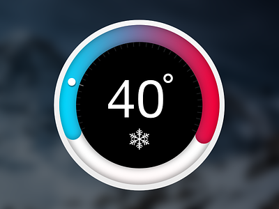 Thermostat Setting daily setting slider thermostat ui