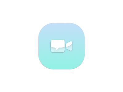 Video Messaging app icon app application calling camera chat gradient icon ios messaging video