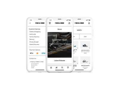 IT WAS ALL A DREAM - Sneaker App app branding design flat minimal ui
