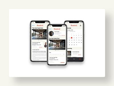 HotDesk! - Booking App app design flat ui