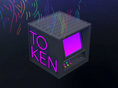 Token Podcast 3d arcade arcadia chiptune cinema 4d colors effect game glitch podcast token visual