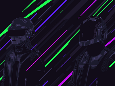 daft punk color daft punk electronic lineal vector