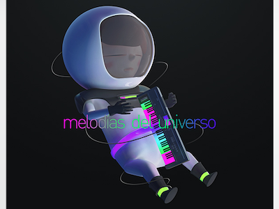 Melodías del Universo EP cover 3d chiptune cinema4d colorful cover electronic music space