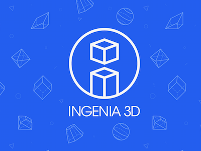 Ingenia 3D 3d app design graphic illustration logo phone print printer 3d smart tech technology
