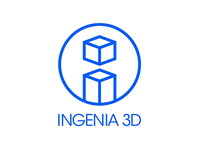 Ingenia 3D 3d app design graphic illustration logo phone print printer 3d smart tech technology