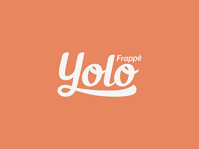 YOLO frappé coffee drink flat font frappe frappé lettering logo type typography vintage