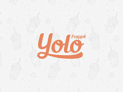 YOLO frappé coffee drink flat font frappe frappé lettering logo type typography vintage