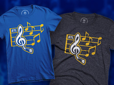 Blues Rally Shirt Now Available! blues cotton bureau hockey sports branding st. louis t shirt