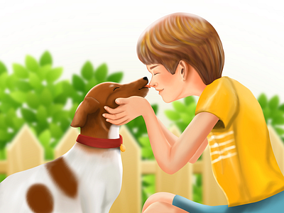 "YOU ARE MY BEST FRIEND" Child & Dog Friendship 👦🏼🐶 best friend boy care dog friendship love pet relationship