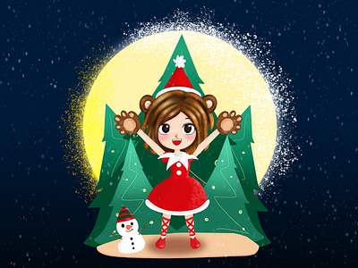 Merry Christmas ❤️ art cartoon characterdesign christmas cute illustration snowman