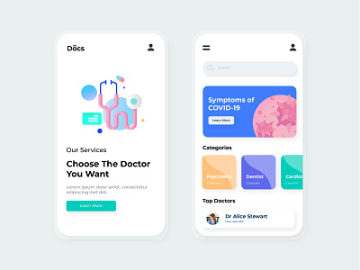 Docs Mobile App Design app app design design health app healthcare illustration innovation medical app medical design ui ui ux uidesign uiuxdesign vector visual identity web websites