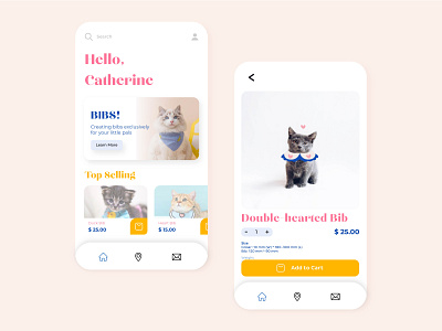 Scruffy Pets - UI Design adobe illustrator app app design branding cat design mobile app mobile app design pet ui ui design uiux ux visual identity