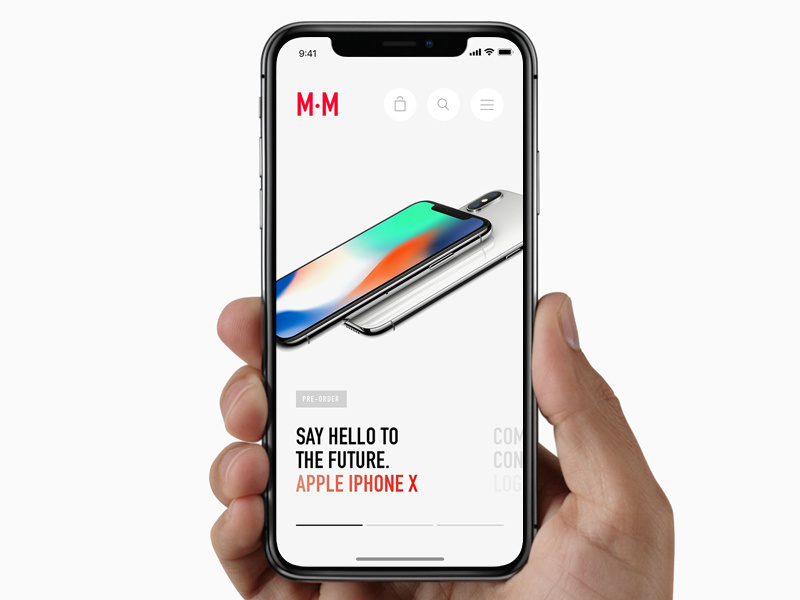 e-Commerce landing clean simple minimal step carousel ux ui banner iphone landing ecommerce e-commerce