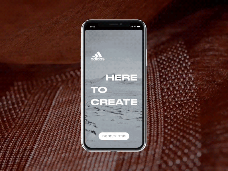 Adidas App Concept animation app carousel clean ecommerce interaction interactive interface minimal sport sport app ui ux