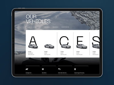Mercedes Vehicles car carousel cars clean desktop interface landing minimal navigation product ui ux