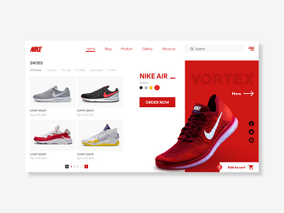 Mockup Website nike design illustration ui ux web website xd