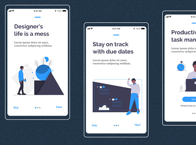 Task Manager On Boarding app design mobile design ui ui ux ui design uiux ux