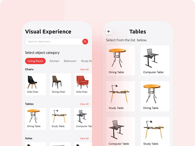 AR - Furniture App app design mobile design ui ui ux ui design uiux