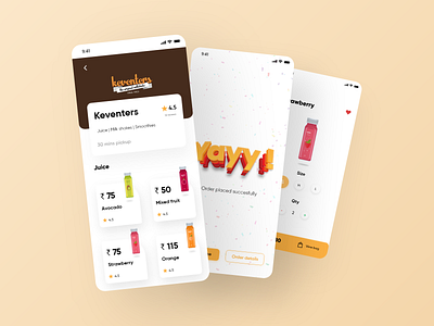 Food app - Takeaway Concept animation app design minimal product design screens ui ui design uiux ux