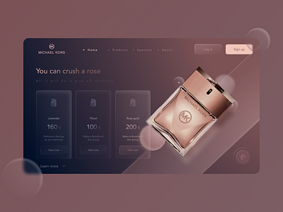 Landing page - Glassmorphism animation app design minimal product design screens ui ui design uiux ux