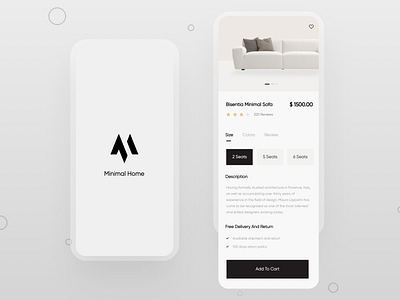 E-Commerce Home decor Application animation app branding design interaction interface minimal product design screens ui ui design uiux ux