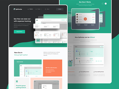 Marketing website design for Splitwise app !