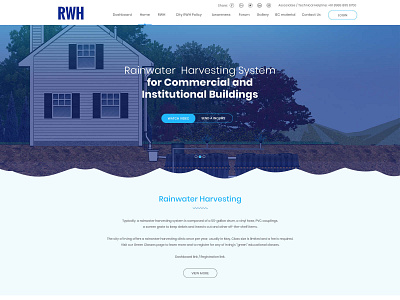 Rainwater Harvesting design ui ux web website