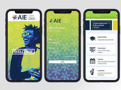 International Education Week app branding design ui ux