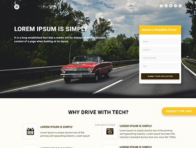 Cab Landing Page