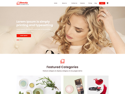 Beauty kits design typography web website