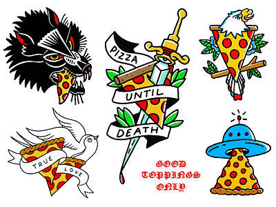 Flash Sheet Pt. 1 flash pizza tattoo