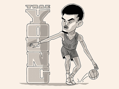 NBA Draft: Trae Young caricature draft nba sharpshooter trae young trigger