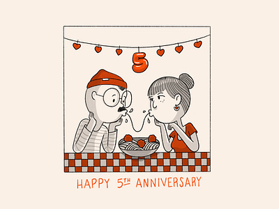 5yrs anniversary comics love meatballs spaghetti