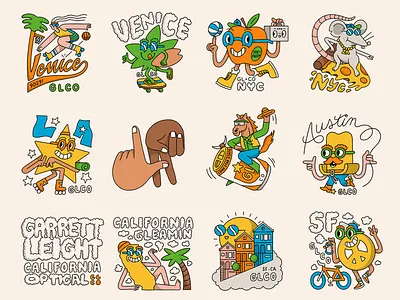 Garrett Leight Stickers pt. 2 austin austin texas garrett leight los angeles new york city nyc sf stickers venice