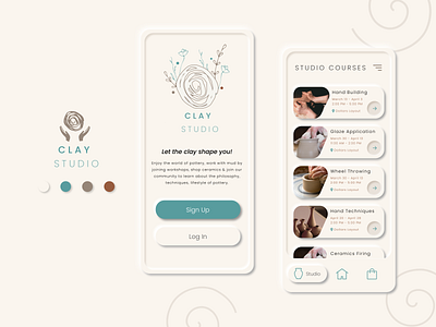 Clay Studio Interface - Neumorphism