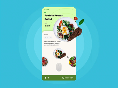 NutriRich - Wholesome Salad App animation food fun salad app smart animation ui