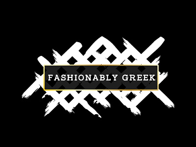 Fashionably Greek Logo Design app branding design graphic design illustration logo mobile design ui ux vector