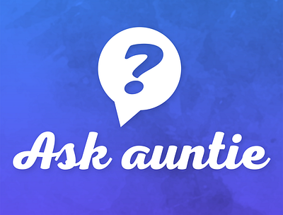 Ask Auntie Logo Design app branding design graphic design illustration logo mobile design ui ux vector